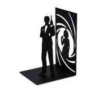 Balvi - Secret Agent decorative metal bookend in black colour. Original design