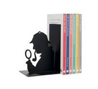 Balvi - Sherlock decorative metal bookend in black colour. Original design