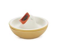 Balvi Snack tray Hungry Bird With inner compartment nut shells or bones olive Snaks bowl Ceramic 16cm