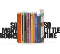 Balvi So Many Books, So Little Time Decorative Metal Bookends