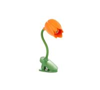 Balvi Tulip Reading Light Orange Flexible Lamp with Tulip Shape Clip for Reading by the
