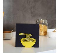 Balvi Ramen Napkin Holder Yellow Original Design Ramen Shape Metal