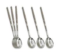 Balwoo [6 P][Made in Korea] Korean Style Soup Spoon 8.5 inch Premium 430(18/0) Stainless Steel Dessert Spoons Dinner Spoon, Table Spoon, Rice Spoon Ice Cream Scoop (Crane)