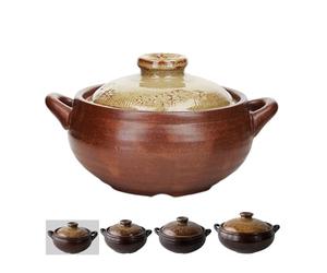 BALWOO Korean Pot [Buncheong][17oz, 500ml] MUD GLAZE Earthenware Ttukbaegi, Ceramic Clay Cooking Pot Casserole, Heat Resistant Ceramic Pot, Stone Bowl Stockpot Soup Cookware