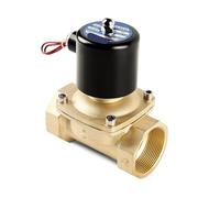 BALYDLUL 1PCS 1/2" 3/4" 1" 2" inch Normally Closed Brass Solenoid Valve 220VAC 110VAC 24VDC 12VDC 24VAC(1-1/2",24VDC)