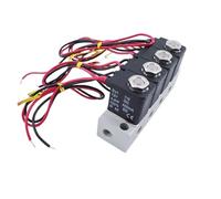BALYDLUL 4pcs manifold valve connet pipe O.D 5/32 1/8 5/16 1/4 3/8 1/2 Pneumatic direct act solenoid valve 2V025-06 24V DC gas valve set(OD 5 32,AC220V)