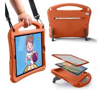 Bam Bino Space Suit Shockproof iPad 6th Generation Case for Kids - Fits 9.7" iPad 5th Gen, Air 2, Air 1, Pro 9.7 (Solar Tangerine)