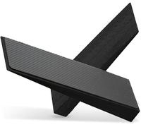 BAM BOO BOX Bamboo Door Stoppers Non-Slip Black - Set of 2 Wooden Door Stop - Fixed Door Stopper Base with Rubber - Door Wedges for All Types of Doors - Door Wedge