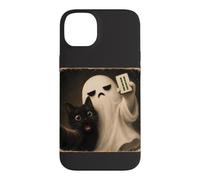 Bam Boo Cat Selfie Ghost Mahjong Tile Player Spooky Season Case for iPhone 14 Plus