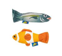 BAM! Catnip Cat Toys - Soft And Durable, Strong Fish Shaped Toy for Cats and Kittens, Bundle of 2, Length 15cm