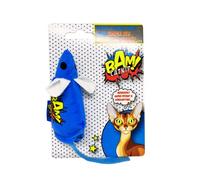 BAM! Catnip Mouse Cat Toy - Blue