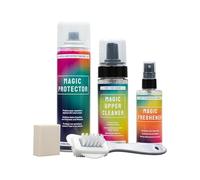 BAMA 5-Piece Shoe Cleaning & Care Kit - Includes Cleaner, Protector Spray, Deodoriser, Dual Shoe Brush & Cleaning Rubber - for Leather & Fabric Shoes - Biodegradable, Oeko-Tex® Certified