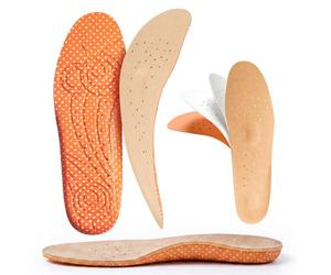 Bama Comfort Memory Foam Insole - Cushioned Footbed for Targeted Support & Breathability - Unisex Shoe Insert, Brown/Orange - UK 5/6-38/39 EUR