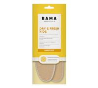 Bama Dry & Fresh Kids Shoe Insoles - Quality Barefoot Shoe Inner Soles Breathable Inserts for Summer with Silver Ions 1 Pair - 34-35 EUR/ 2-3 UK Kids