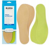 Bama Fresh Ultrathin Shoe Insoles - Unisex Ultra-Thin Shoe Inner Soles Dermatologically Tested Inserts for Fresh Feet 6 Pairs UK 4-5/37-38 EUR