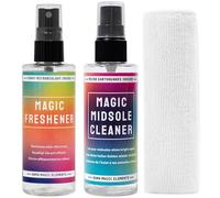 Bama Magic Set - 3-Piece Shoe Cleaning Kit with Midsole Cleaner, Freshener & Microfibre Cloth - Helps Clean & Neutralise Odours - Trainers, Boots & White Soles