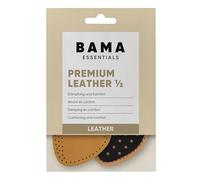 Bama Premium Leather 1/2 Shoe Insoles - Half Shoe Inner Soles Shock Absorbing Inserts with Activated Carbon 1 Pair UK 7-8/40-41 EUR