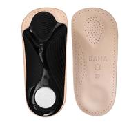 Bama Premium Leather Footbed ¾, Orthopedic Insole Anatomically Shaped, Made of Genuine Leather, Non-Slip Shoe Inserts, Unisex, Hygienic Foot Support Insoles 1 Pair - UK 13-46 EUR