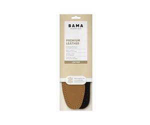 Bama Premium Leather Shoe Insoles - Shock Absorbing Inner Soles with Activated Carbon for Odor Control & Comfort - 1 Pair - UK 11-44 EUR