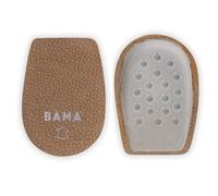 BAMA Soft Heel Leather Insoles - Self-Adhesive Heel Cushions for Extra Shock Absorption & Height Adjustment - Plant-Tanned Leather with Latex Padding - 1 Pair - 35/37 EUR, UK 2/4