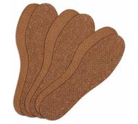 Bama Standard Buffalo Leather Fibre Insoles - 3 Pairs | Moisture-Absorbing, Breathable Perforated Inserts for Boots, Trainers, Sneakers and Loafers | German Quality | UK 3/4