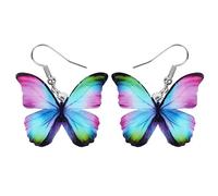BAMAY Acrylic Insects Monarch Butterfly Earrings Dangle Jewellery Blue Morpho Butterfly Earrings for Women Girls Charms Gifts (Multi)