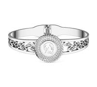 BAMAY Stainless Steel 12 Zodiac Bracelet Bangle Constellation 18K Gold Bracelets for Women Girls Charms Pisces Gifts (Silver Leo Bracelets)
