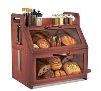 BAMBANG Extra Large Bread Box (Brown, Large)