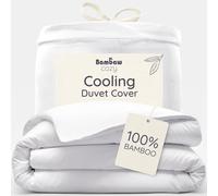 Bambaw 100% Bamboo Duvet Cover, Double, 200x200 cm, Bamboo Bedding Double | Self-Cooling, Summer Cooling Sheet, Hypoallergenic, Hotel Quality Luxury Bedding, Bamboo Sheets Double, White