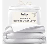 Bambaw 100% Bamboo Duvet Cover Single, 135x200 cm, Anti Allergy Bedding, 100% Bamboo Fabric, Anti Sweating Cooling Bed Sheets for Summer, Soft & Breathable Single Bed Luxury Bedding 135x200 cm (White)