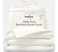 Bambaw Bamboo Double Duvet Cover, 200x200 cm, Summer Cooling Bed Sheets, 100% Bamboo Sheets, Anti Allergy Bedding, Breathable & Sustainable Natural Bedding, Cooling Duvet Cover 200x200 cm (Ivory)