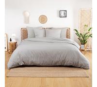 Bambaw Bamboo Duvet Cover Double, 200x200 cm, Summer Cooling Bedding, Skin-Friendly 100% Bamboo Sheets, Soft & Breathable Cold Sheets for Sleeping, Antibacterial 200x200 Duvet Cover (Grey)