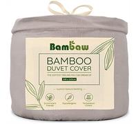 Bambaw Bamboo Duvet Cover King Size, 240x220 cm, Anti Allergy Duvet Cover, 100% Bamboo Bedding King Size, Breathable & Cooling Bed Sheets for Summer, Antibacterial, Soft Luxury Bedding (Grey)