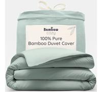 Bambaw Bamboo Duvet Cover Single, 135x200 cm, Cold Sheets for Sleeping, 100% Bamboo Sheets, Hotel Quality Bed Linen Single, Hypoallergenic & Antibacterial Cooling Duvet Cover 135x200 cm (Sea Glass)
