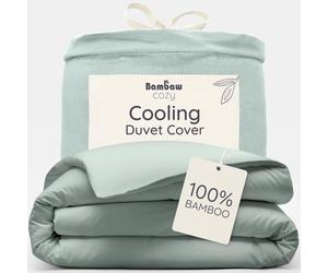Bambaw Bamboo Duvet Cover Single, 135x200 cm, Cold Sheets for Sleeping, 100% Bamboo Sheets, Hotel Quality Bed Linen Single, Hypoallergenic & Antibacterial Cooling Duvet Cover 135x200 cm (Sea Glass)