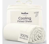 Bambaw Bamboo Fitted Sheet 160x200 cm, Deep Pocket 35cm, Anti Dust Mite Bedding, Bedsheet Bamboo Fibre, Allergy Friendly Cooling Sheets for Night Sweats, Super Soft Bedding Sheets 160x200 cm (Ivory)