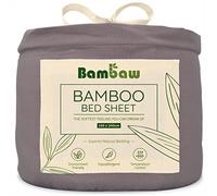 Bambaw Bamboo Fitted Sheet 160x200 cm, Deep Pocket 35cm, Luxuriously Summer Bedding, Breathable Cooling Sheets for Night Sweats, Anti Allergy Bedding 160x200 cm, Deep Fitted Bamboo Sheet (Dark Grey)