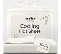 Bambaw Bamboo King Size Flat Sheet, 270x290 cm, Cooling Sheets for Night Sweats, Anti Dust Mites Kingsize Bedding, 100% Bamboo Sheets King Size, Breathable & OEKO-TEX® STANDARD 100 Certified (Ivory)