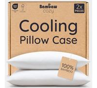 Bambaw Bamboo Pillowcase 50x75 cm, 2 Pack, Anti Acne Pillowcase, 100% Bamboo Pillowcases Pack of 2, Cooling Pillow Cases for Night Sweats, Allergy Friendly Pillow Case with Envelope Closure (White)