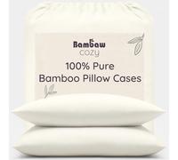 Bambaw Bamboo Pillowcase 50x75 cm, 2 Pack, Cooling Pillowcases for Night Sweats, 100% Bamboo Pillow Cases 2 Pack with Envelope Closure, Antibacterial & Hypoallergenic Cold Pillow Case 50x75 cm (Ivory)