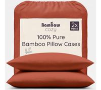 Bambaw Bamboo Pillowcase 50x75 cm, 2 Pack, Temperature Balancing Pillowcases, Hypoallergenic Pillowcases Bamboo with Envelope Closure, Breathable & Cooling Pillow Cases 2 Pack 50x75 cm (Terracotta)
