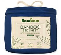 Bambaw Bamboo Sheets Super King Size 180x200 cm, Summer Cooling Bedsheet, 100% Bamboo Bedding, Soft, Antibacterial & Hypoallergenic Bedding, Deep Fitted Sheets Super King Size 180x200 cm (Navy Blue)