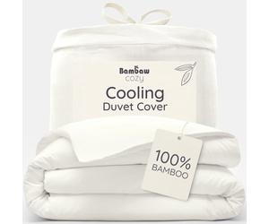 Bambaw Bamboo Single Duvet Cover, 135x200 cm, Antiallergic Cooling Sheet, 100% Bamboo Viscose Bedding, Single Bed Luxury Bedding, Sustainable, Soft & Breathable Summer Duvet Cover 135x200 cm (Ivory)