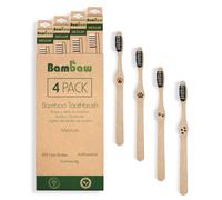 Bambaw Bamboo Toothbrush, medium - 4 Pcs