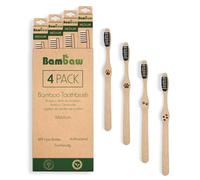 Bambaw Bamboo Toothbrush, medium - 4 Pcs