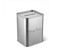 Bambaw Blade Bank for Safety Razor Blades, Sealed Tin Container with One-Way Slot, Compact & High Capacity, Made of Tin-Plated Steel for Safe Disposal (Silver)