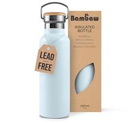 Bambaw Insulated 1l Water Bottle Metal, High-Grade Stainless Steel Water Bottle 1000ml for Hot & Cold Drinks, Durable, Leak-Proof & Easy to Carry to Gym, School or Outdoors (Ice Blue)
