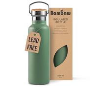 Bambaw Insulated Water Bottle 1L - Stainless Steel, Leakproof, Metal Thermos - Sage Green