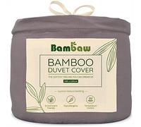 Bambaw King Size Bamboo Duvet Cover 240x220 cm, Anti Allergy Bedding, 100% Bamboo Bedding King Size, Anti Sweating & Soft Cool Sheets for Summer, Mite-Resistant Cooling Sheet 240x220 cm (Dark Grey)
