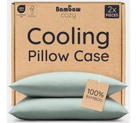 Bambaw Pillow Case 50x75 Bamboo, Cooling Pillowcase for Night Sweats, 100% Bamboo Pillowcases 2 Pack, Anti Acne Pillowcase with Envelope Closure, Anti Allergy Pillow Cases 2 Pack 50x75 cm (Sea Glass)